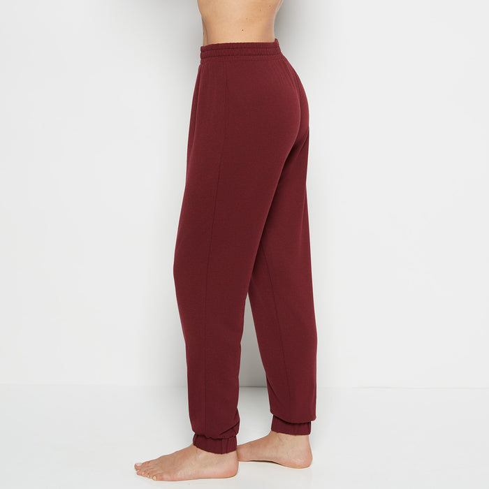 French Terry Sleep Pant in Russian Ruby Heather