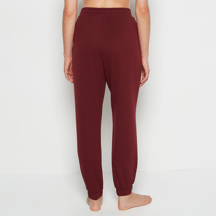 French Terry Sleep Pant in Russian Ruby Heather