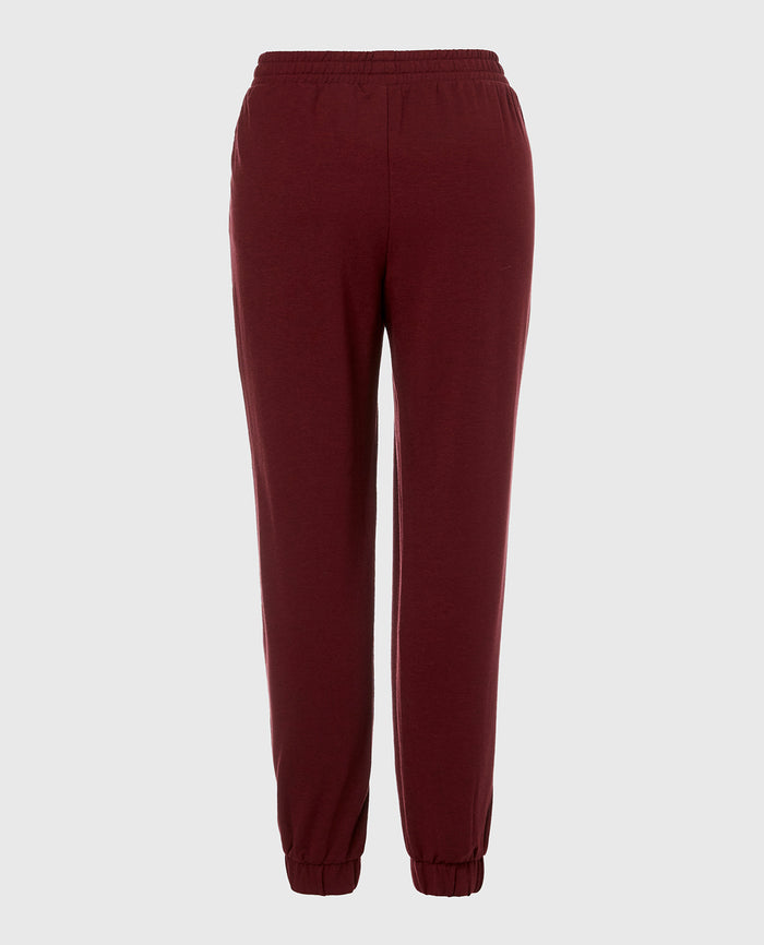 French Terry Sleep Pant in Russian Ruby Heather