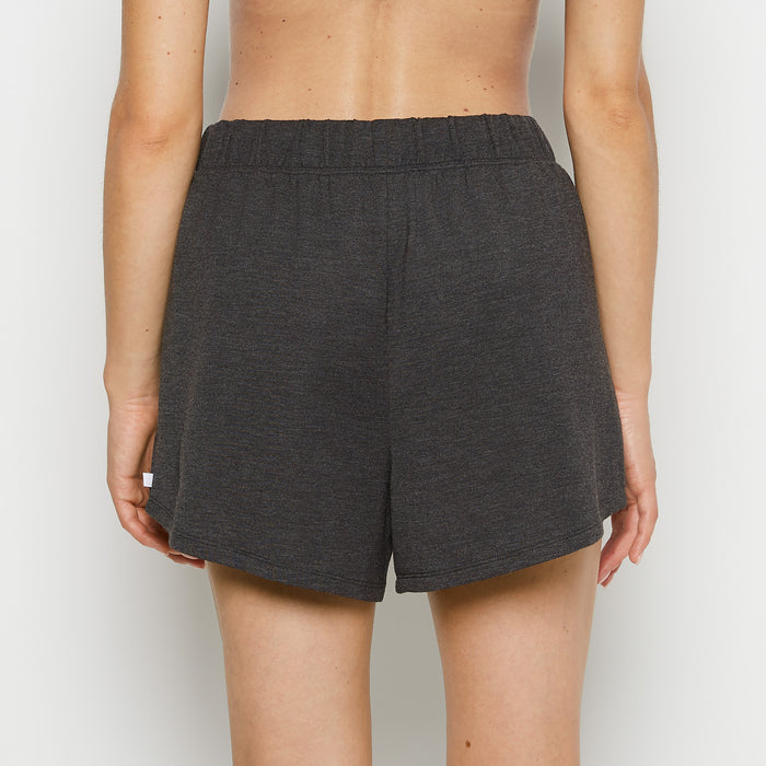 French Terry Sleep Short in Charcoal Heather
