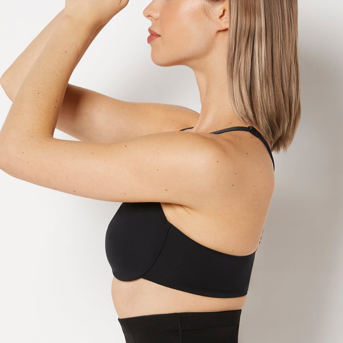 Full Coverage Unlined Bra in Tuxedo Black