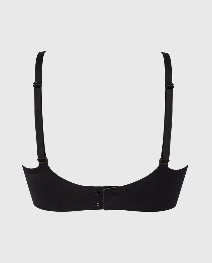 Full Coverage Unlined Bra in Tuxedo Black