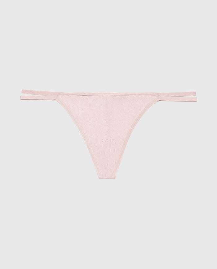 G-String Panty with Bamboo Ring in Iced Lilac