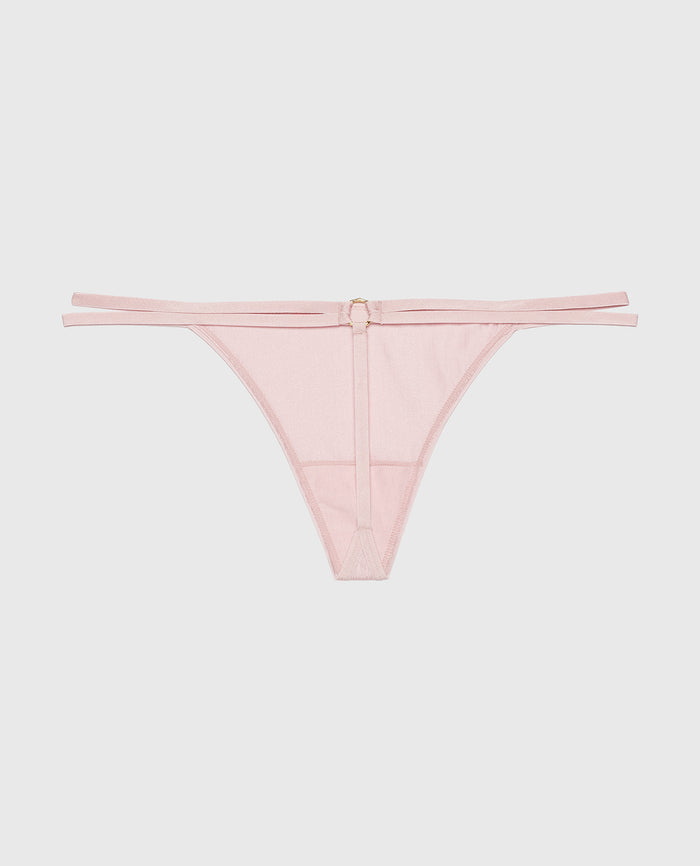 G-String Panty with Bamboo Ring in Iced Lilac
