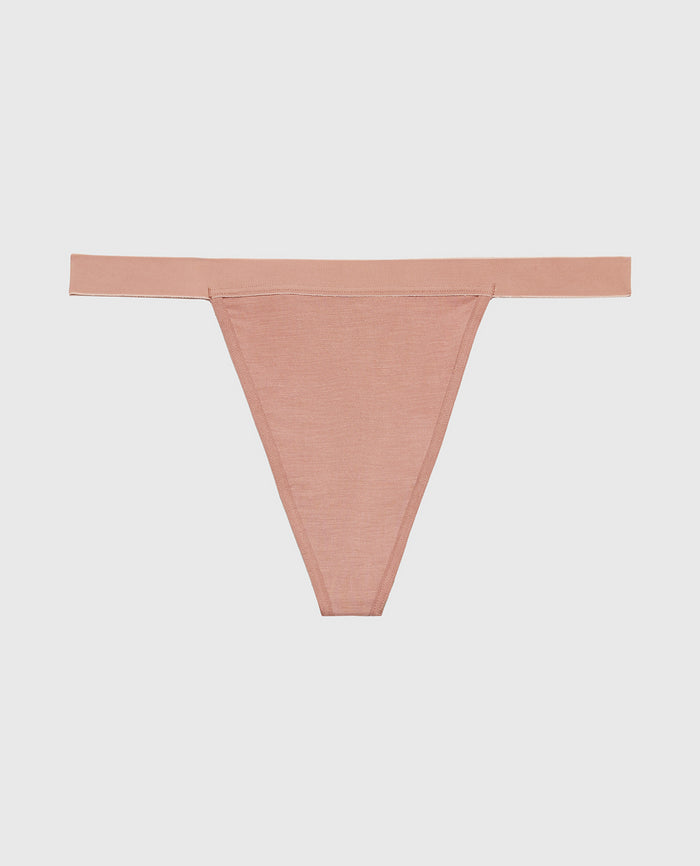 G-String Panty With Vanishing Trim in Deer