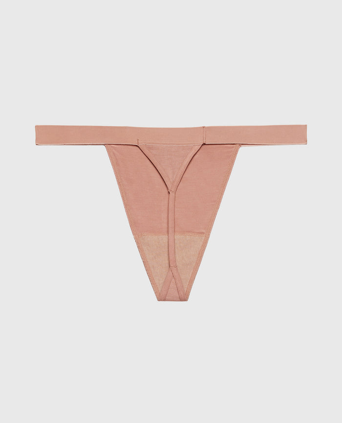 G-String Panty With Vanishing Trim in Deer
