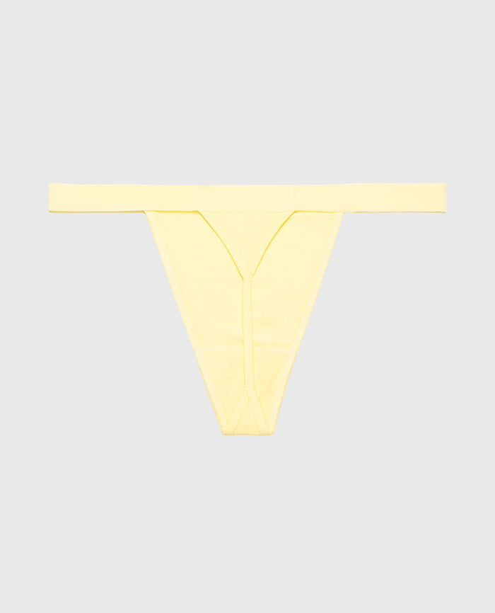G-String Panty With Vanishing Trim in Pale Banana