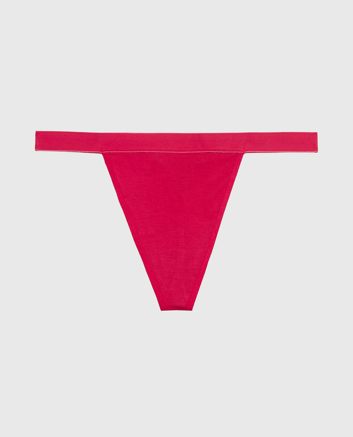 G-String Panty With Vanishing Trim in Passion Red