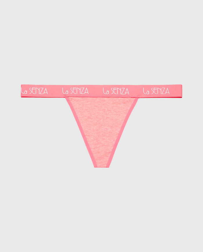 G-String with Art Deco Logo in Pink Lemonade Heather