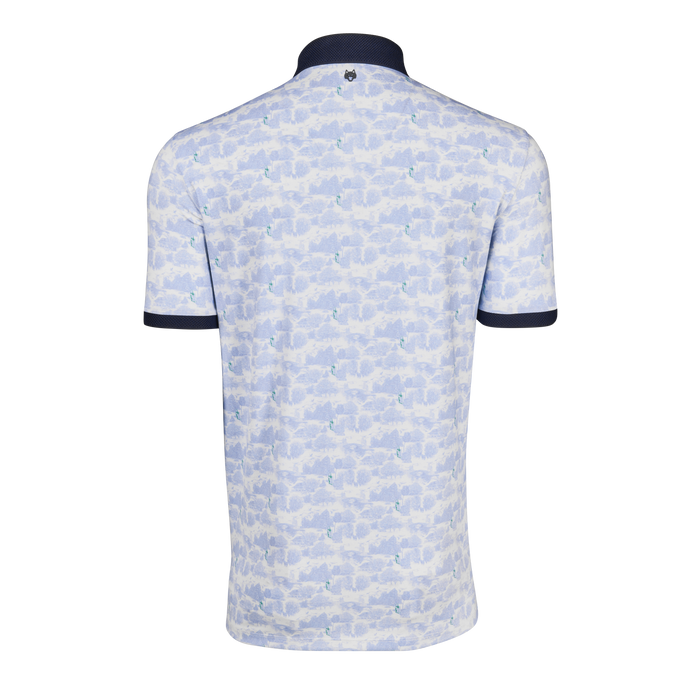 Arctic Garden of Thieves Performance Golf Polo - Back View with Wolf Logo at Collar | Greyson Clothiers