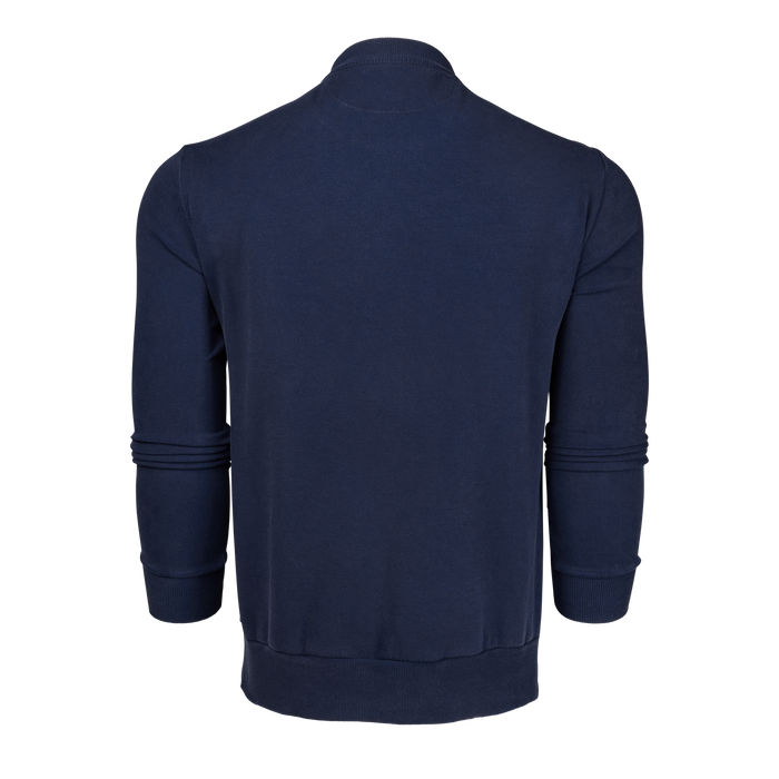 Maltese Blue Garment Dyed Sequoia Crewneck - Back View | Greyson Clothiers
