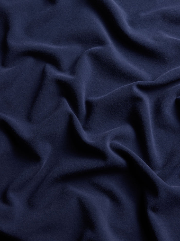 Maltese Blue Double-Knit Italian Fabric Texture Detail - Sequoia Crewneck | Greyson Clothiers