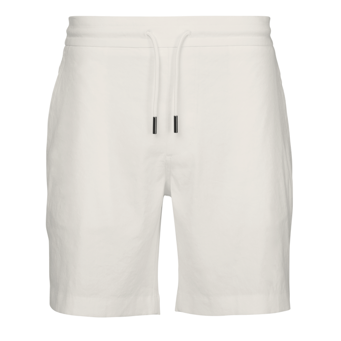 Dune Linen Gaston Pull-On Short - Front View, Drawcord Waist | Greyson Clothiers