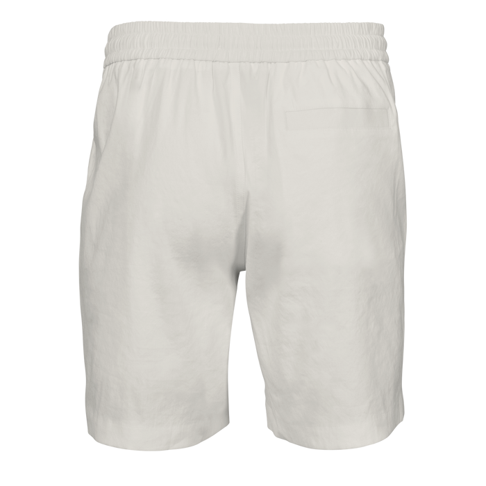 Dune Linen Gaston Pull-On Short - Back View, Single Welt Pocket | Greyson Clothiers
