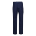 Maltese Blue Linen Blend Gaston Pleated Trouser - Front View, Classic Fit | Greyson Clothiers