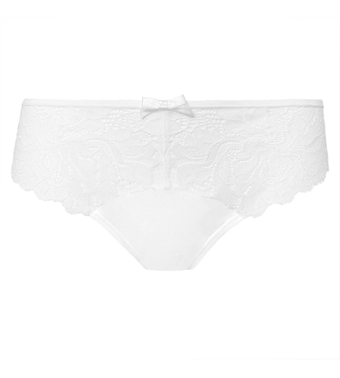 Generous Essential Microfiber and Lace Briefs in White