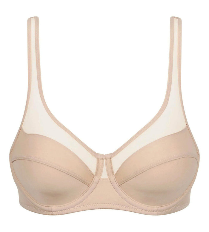 Generous Full Coverage Underwire Push-Up Bra in Rosetan