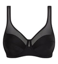 Generous Full Coverage Underwire Push-Up Bra in Tuxedo Black