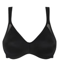 Generous Underwire Minimizer Bra in Tuxedo Black