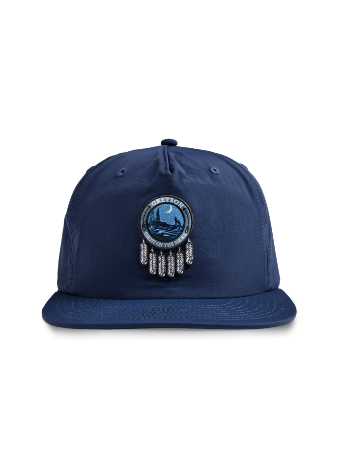 Cobalt Recycled Nylon Ghost on the Shore Dreamcatcher Surf Cap - Front View | Greyson Clothiers