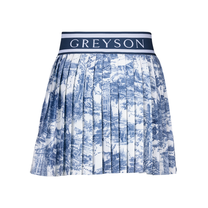 Vintage Indigo Girl's Leo Huntress Toile Skirt - Greyson Logo Elastic Waistband Detail | Greyson Clothiers
