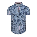Bluestone Floral Print Girl's Night Lurk Scarlett Polo - Front Flat Lay | Greyson Clothiers