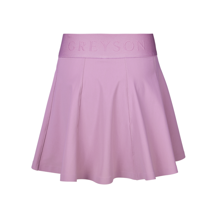 Maltese Blue Girl's Phoenix Flare Skirt - Waistband Detail, Greyson Logo | Greyson Clothiers