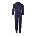 Maltese Blue Girl's Phoenix Jumpsuit Front View, Zip Placket & Chest Pockets | Greyson Clothiers