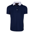 Maltese Blue Girl's Scarlett Polo with Contrast Collar - Front View | Greyson Clothiers