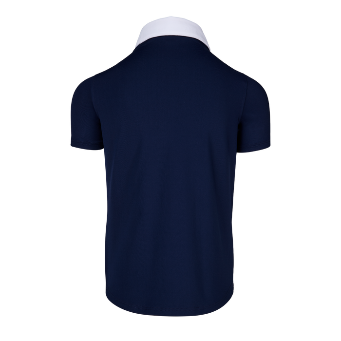 Maltese Blue Girl's Scarlett Polo with Contrast Collar - Back View | Greyson Clothiers