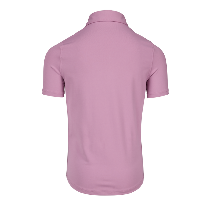 Wisteria Girl's Scarlett Short Sleeve Performance Polo - Back View, Quick-Dry Fabric | Greyson Clothiers