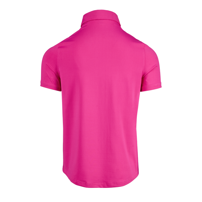Peony Girl's Scarlett Short Sleeve Performance Polo - Back View, Stretch Fabric | Greyson Clothiers