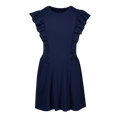Maltese Blue Girl's Venus Dress - Front View, Ruffle Detail Girls Golf Dress | Greyson Clothiers