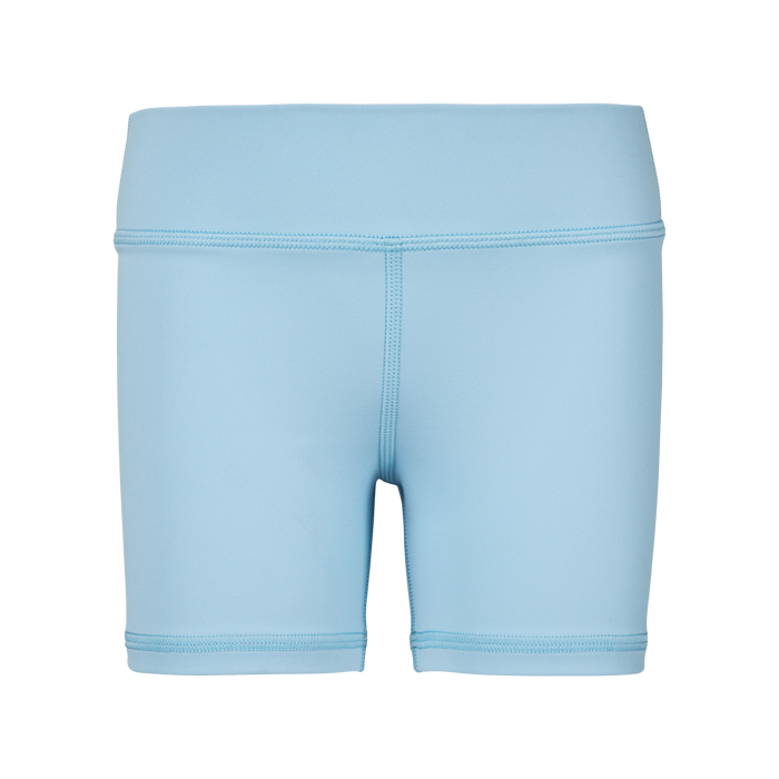 Wolf Blue Girl's Venus Short, Front View - Stretch Performance Girls Short | Greyson Clothiers