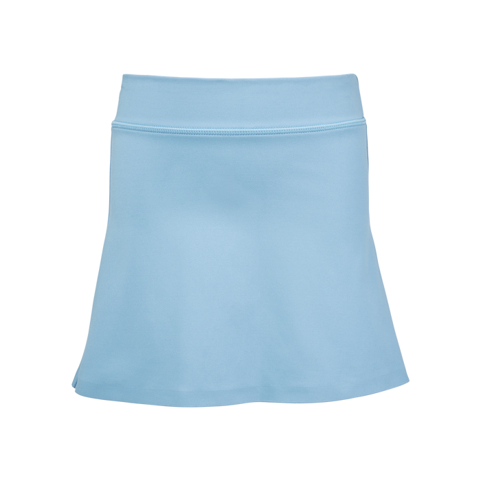 Maltese Blue Girl's Venus Stretch Skirt with Built-In Shorts - Front View | Greyson Clothiers