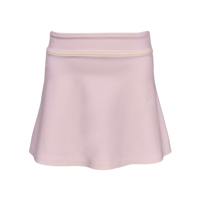 Blush Pink Stretch Girl's Venus Performance Skirt - Front View | Greyson Clothiers