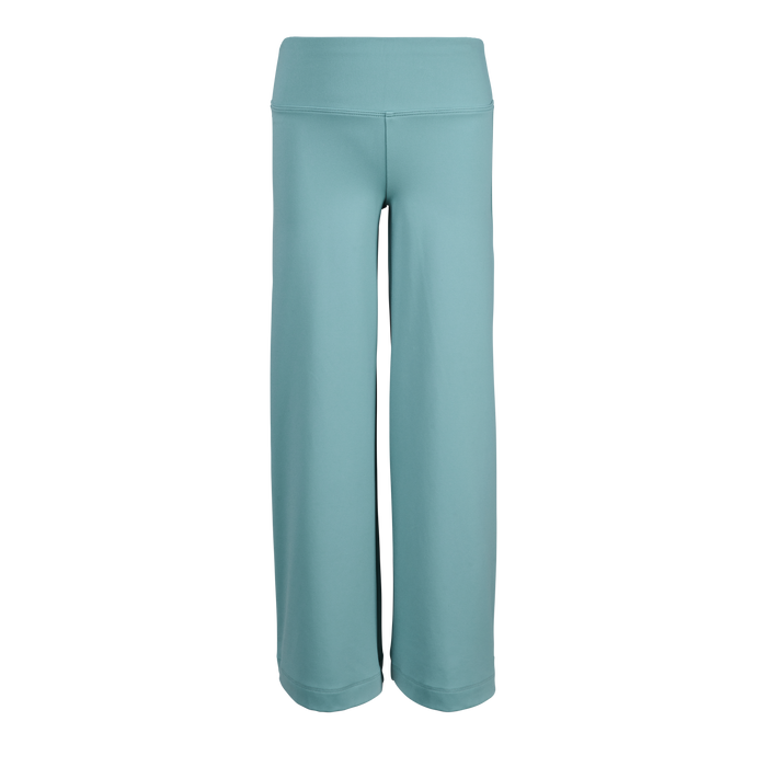Agave Girl's Venus Wide Leg Pant - Front View, Fold-Over Waistband | Greyson Clothiers