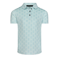 Mineral Mist Wolf Links Monogram Girls Polo - Front View | Greyson Clothiers