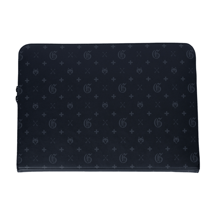 Greyson G.O.A.T. Attaché Case in Shepherd - Front View, Signature Wolf Monogram Print | Greyson Clothiers