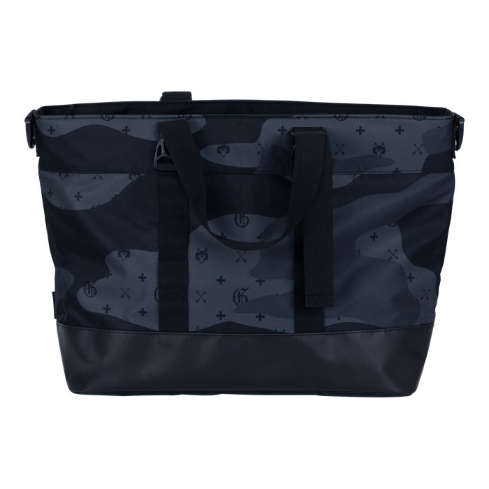 Greyson G.O.A.T. Camo Tote Bag Shepherd - Top-Down View Showing Open Interior & Inner Zip Pocket | Greyson Clothiers
