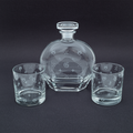 Greyson G.O.A.T. On The Rocks Glasses and Decanter Set - Wolf-Etched Crystal, Dark Background | Greyson Clothiers