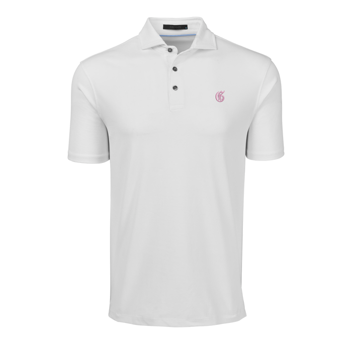 Arctic Pique Gothic G Omaha Short Sleeve Golf Polo - Front View | Greyson Clothiers