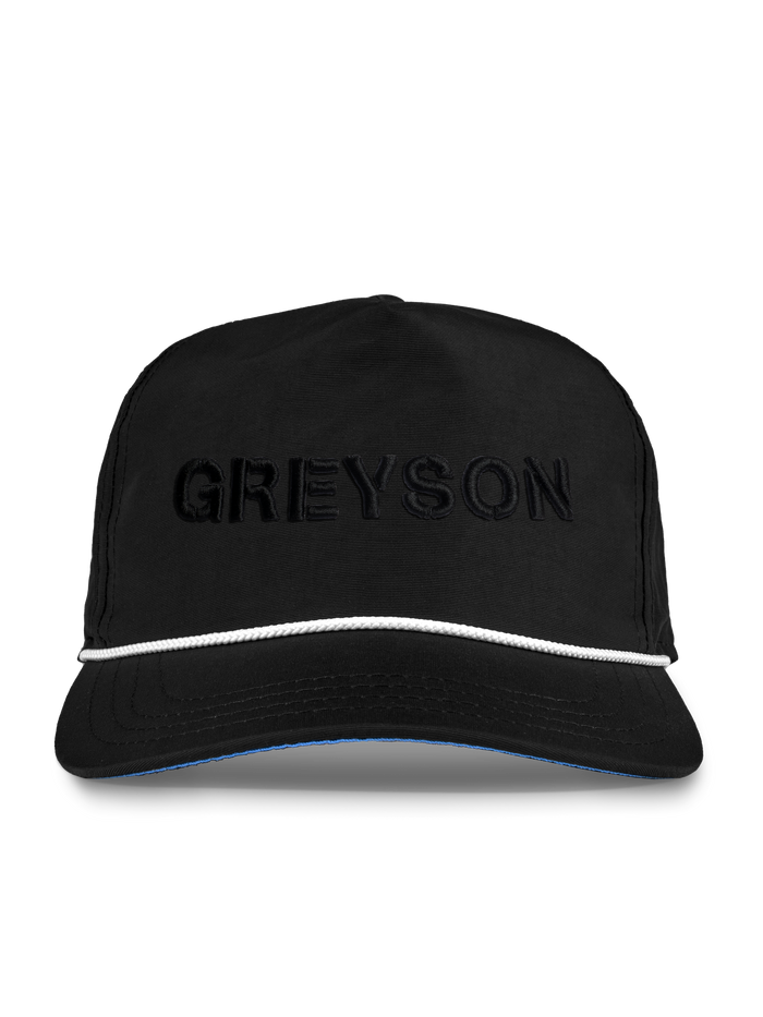 Shepherd Nylon Block Rope Hat Flat Brim Front View - Men's Golf Hat | Greyson Clothiers