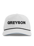 Arctic White Nylon Block Rope Hat - Front View - Men's Golf Cap | Greyson Clothiers