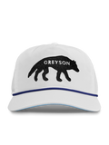 Arctic Greyson Stalking Wolf Rope Hat - Front View, Navy Rope Detail | Greyson Clothiers