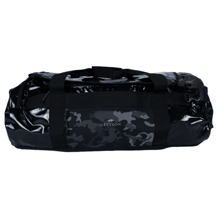 Greyson x Jones Dry Bag 70L in Shepherd - Front View, camoscape pocket detail | Greyson Clothiers