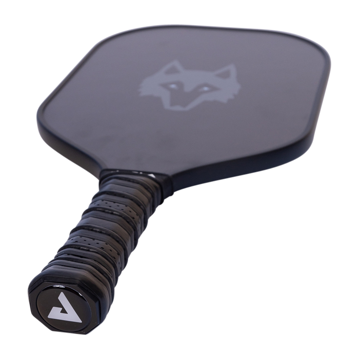 Greyson x Joola Pickleball Paddle - Angled View, Perforated Grip & Joola Butt Cap Detail | Greyson Clothiers
