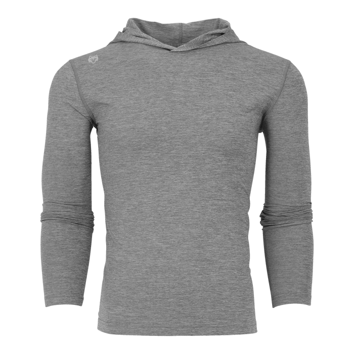 Light Grey Heather Greyson Guide Sport Hoodie - Front View, Performance Golf Hoodie | Greyson Clothiers