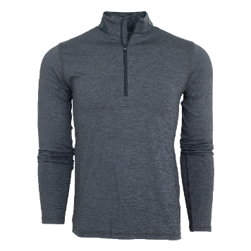 Falcon Grey Heather Greyson Clothiers Guide Sport Quarter-Zip - Front View | Greyson Clothiers