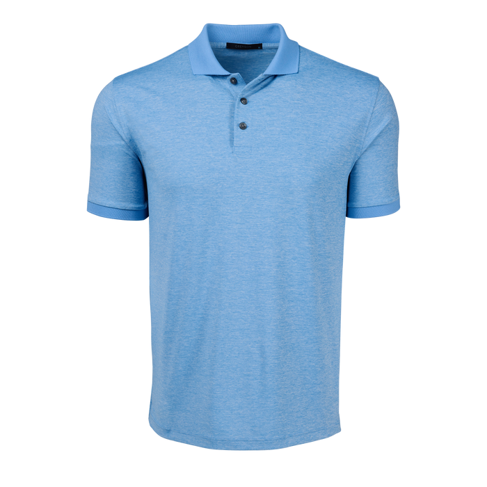 Maltese Blue Greyson Guide Sport Short Sleeve Polo - Front View | Greyson Clothiers